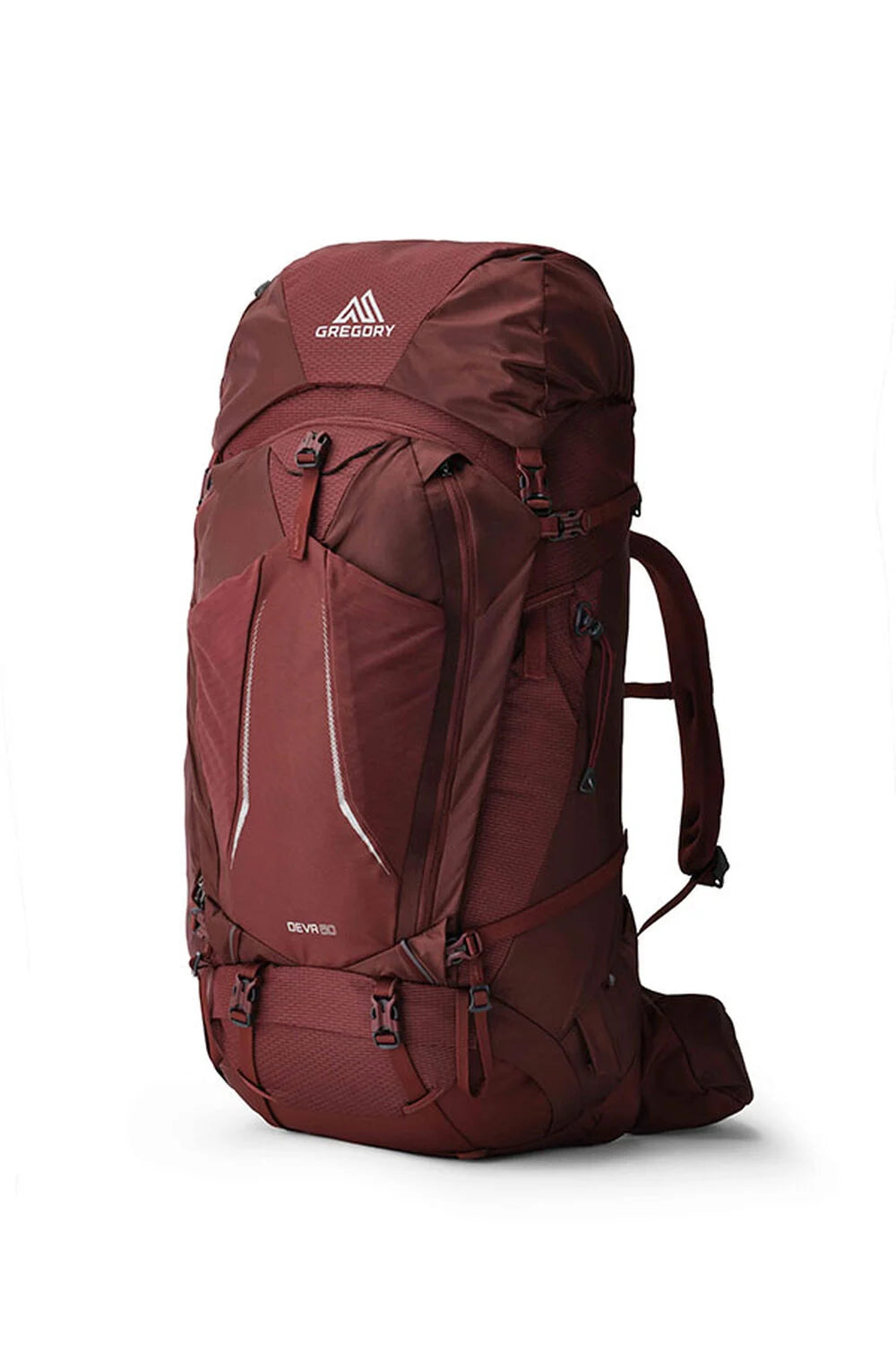 Gregory Deva 60 Women's Backpacking Pack in Garnet Red - Front
