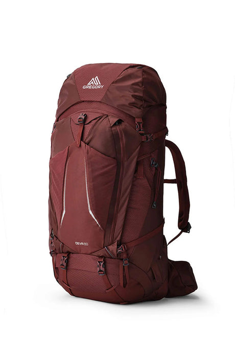 Gregory Deva 60 Women's Backpacking Pack in Garnet Red - Front