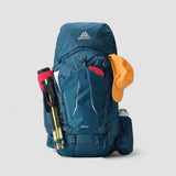 Gregory Deva 60 Women's Backpacking Pack in Mountain Teal - Side Angle