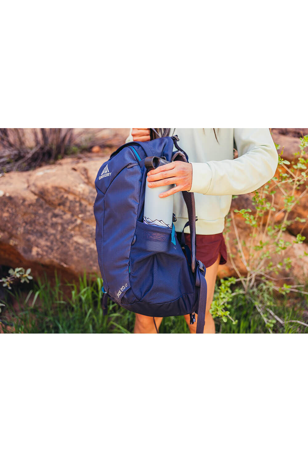 Gregory Jade LT 20L Women's Hiking Backpack in Midnight Navy - Top Pocket Access