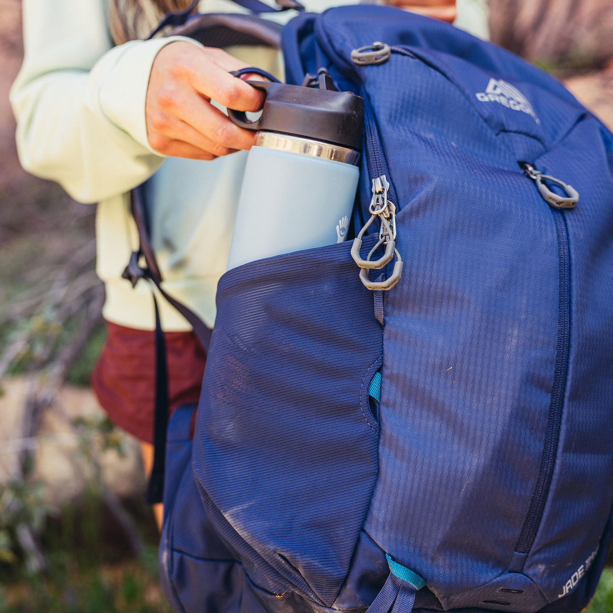 Gregory Jade LT 24L Women's Hiking Backpack in Midnight Navy - Front Pocket Access