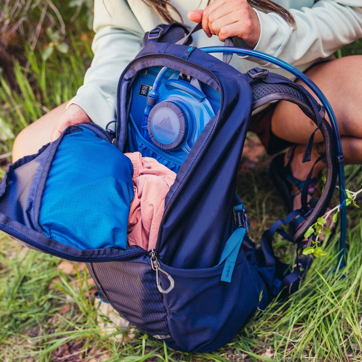 Gregory Jade LT 24 Women's Hiking Backpack Midnight Navy - Internal Hook and Pocket for Reservoir