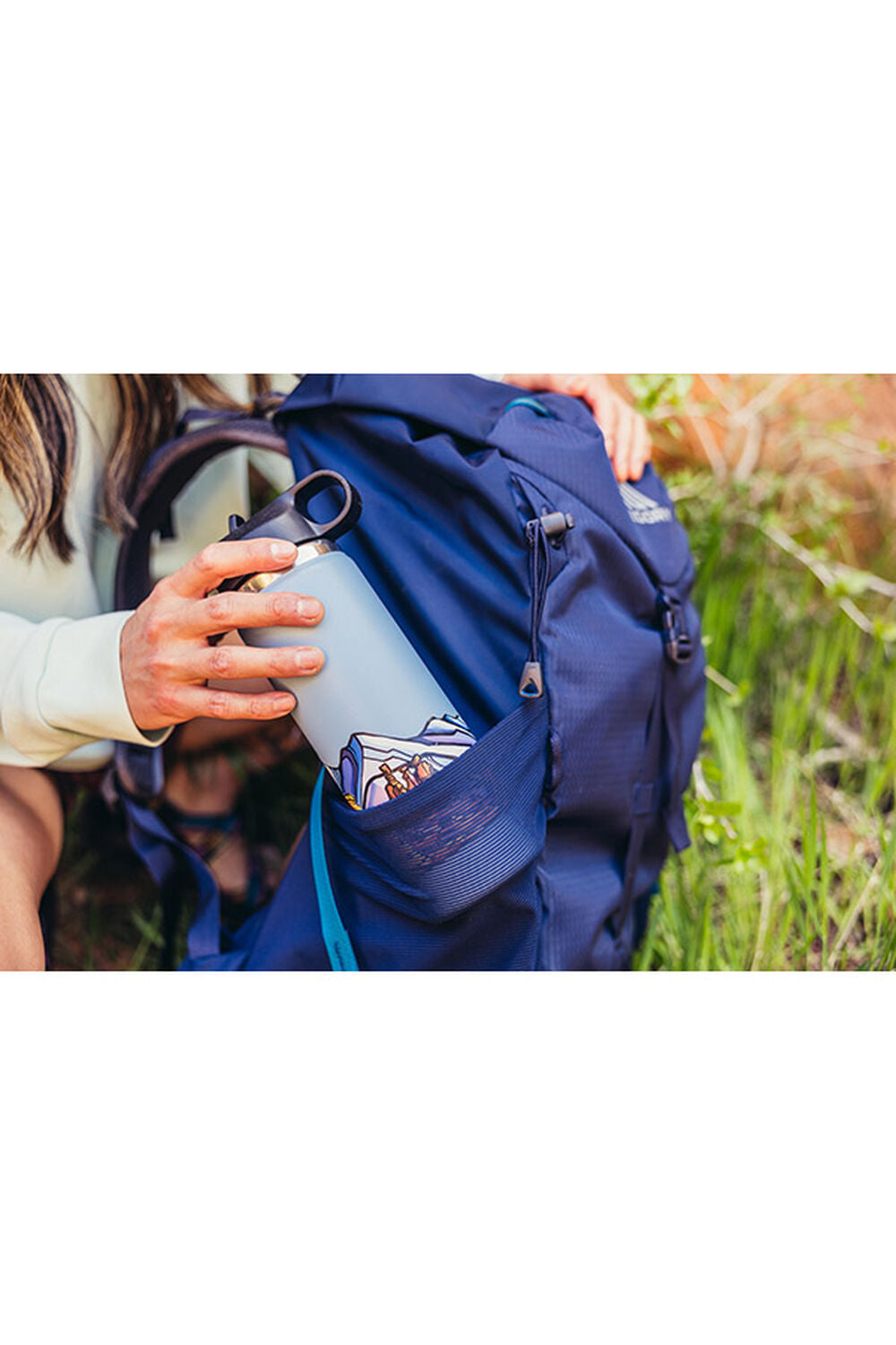 Gregory Jade LT 28 Women's Hiking Backpack in Midnight Navy - Side Pocket Detail