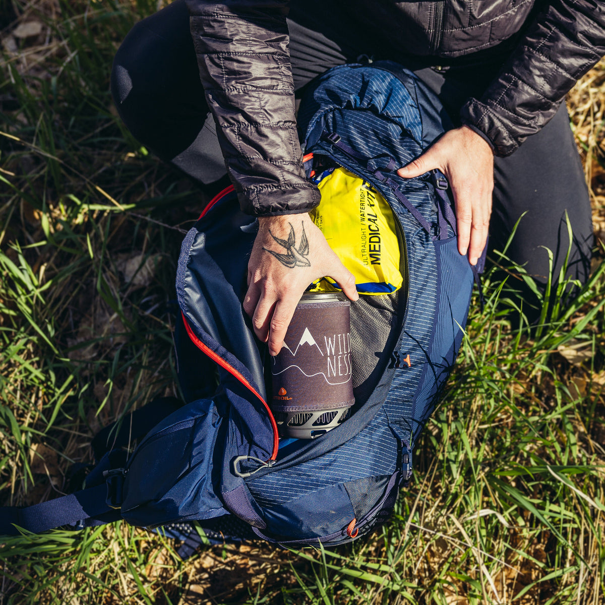 Gregory Paragon 50L Men's Backpacking Pack in Spark Navy - Hipbelt Pocket Detail