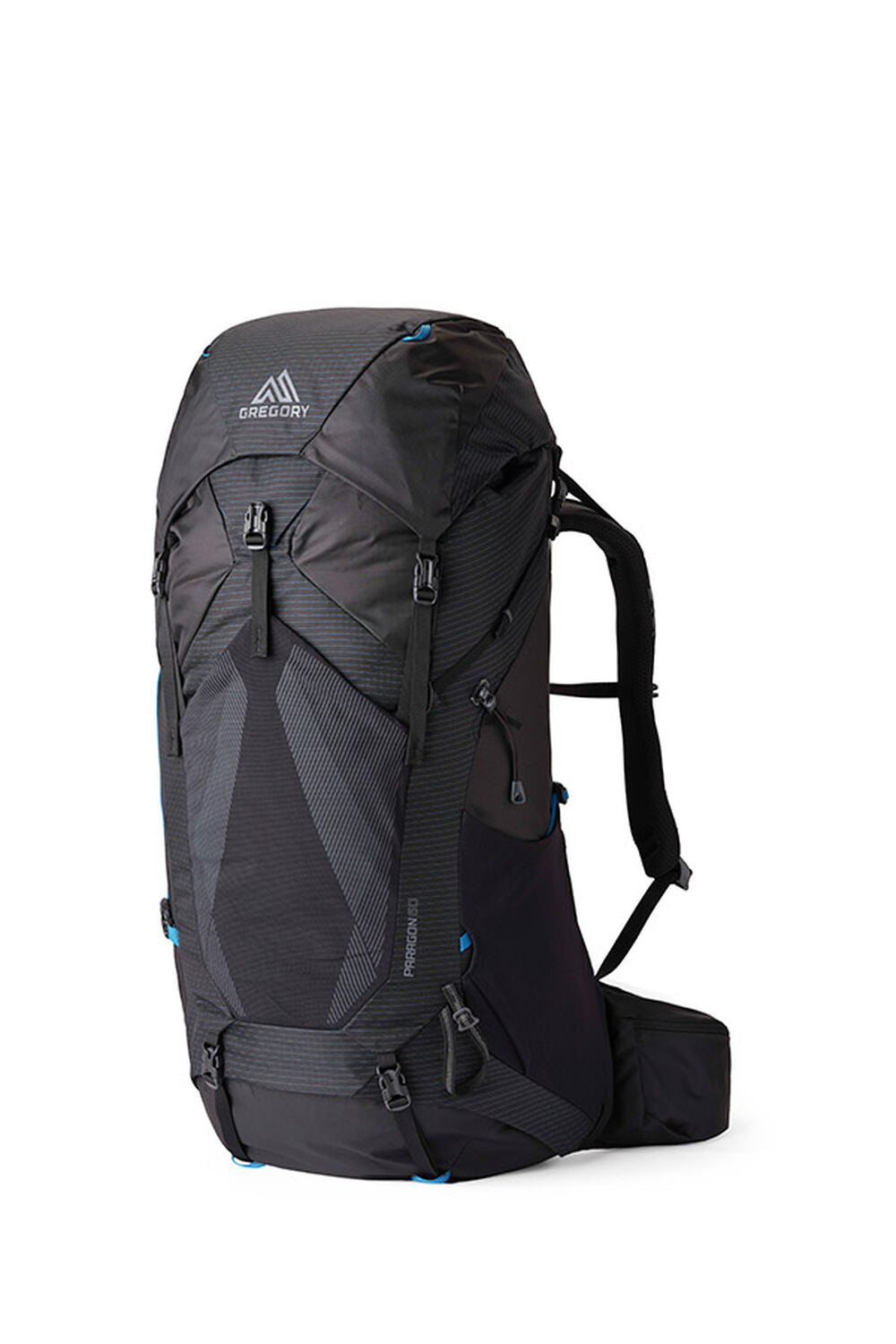 Gregory Paragon 60 Men's Backpacking Pack in Alpine Black - Front