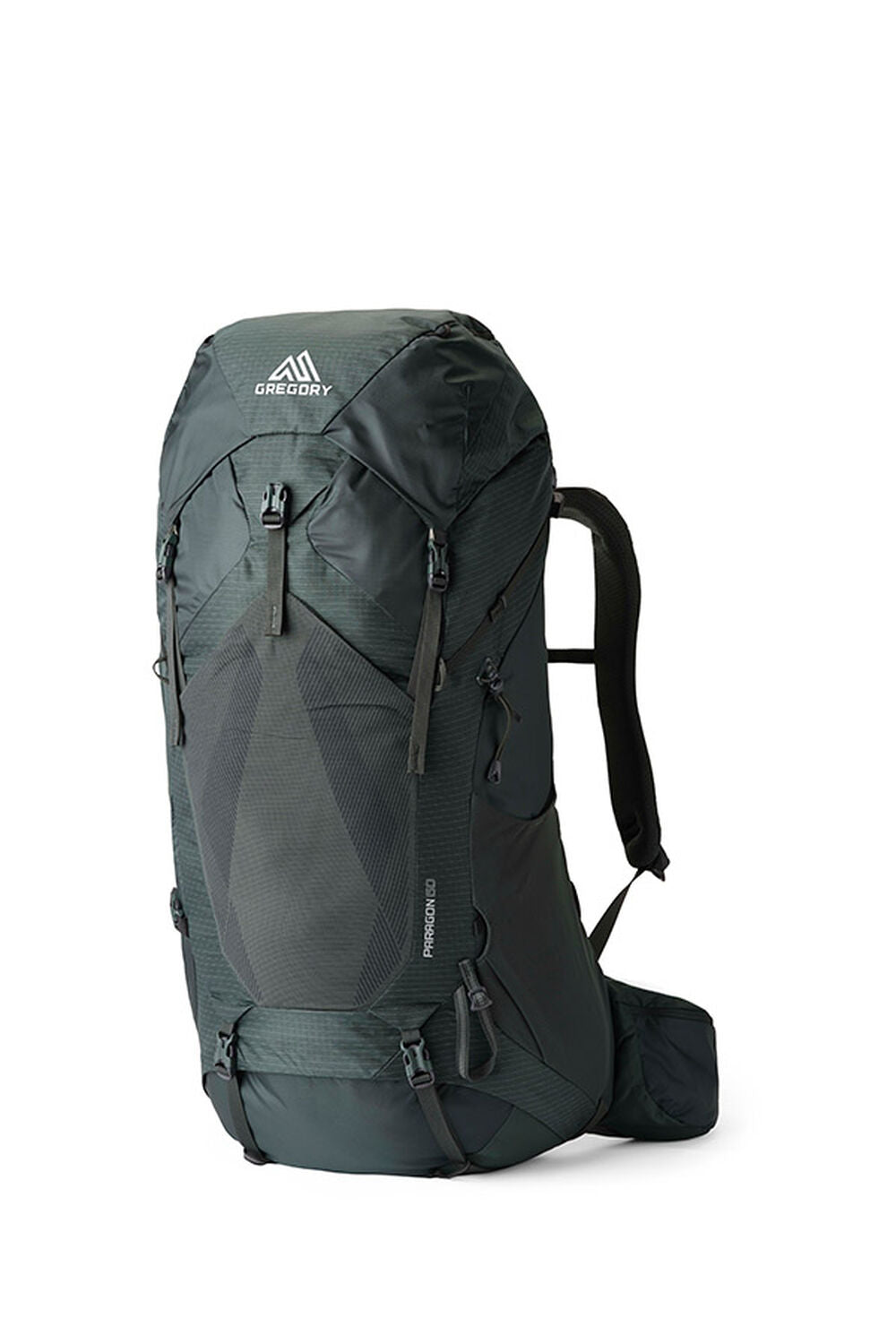 Gregory Paragon 60 Men's Backpacking Pack in Cascade Green - Back