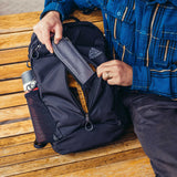 Gregory Rhune 28 Backpack in Carbon Black - Digi Harness Shoulder Pocket