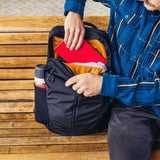 Gregory Rhune 28 Backpack in Carbon Black - Front Zippered Compartment