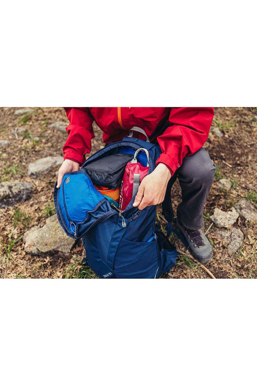 Gregory Zulu 30 Men's Hiking Backpack in Halo Blue - On Trail Seated