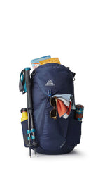 Gregory Zulu 30 Men's Hiking Backpack in Halo Blue - Side Pocket Access