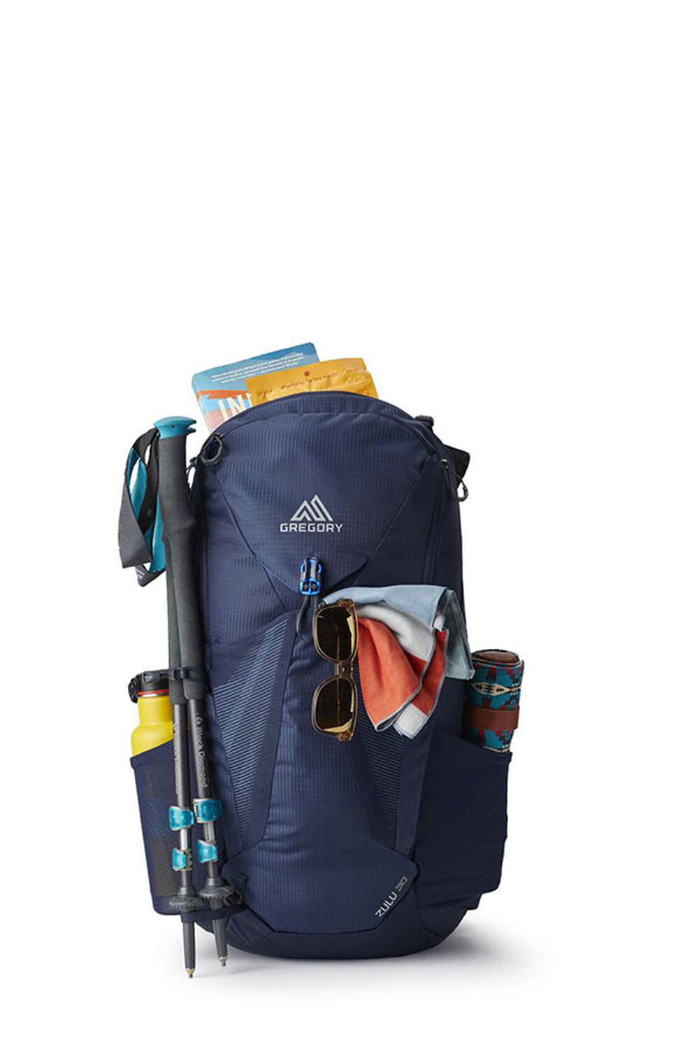 Gregory Zulu 30 Men's Hiking Backpack in Halo Blue - Side Pocket Access