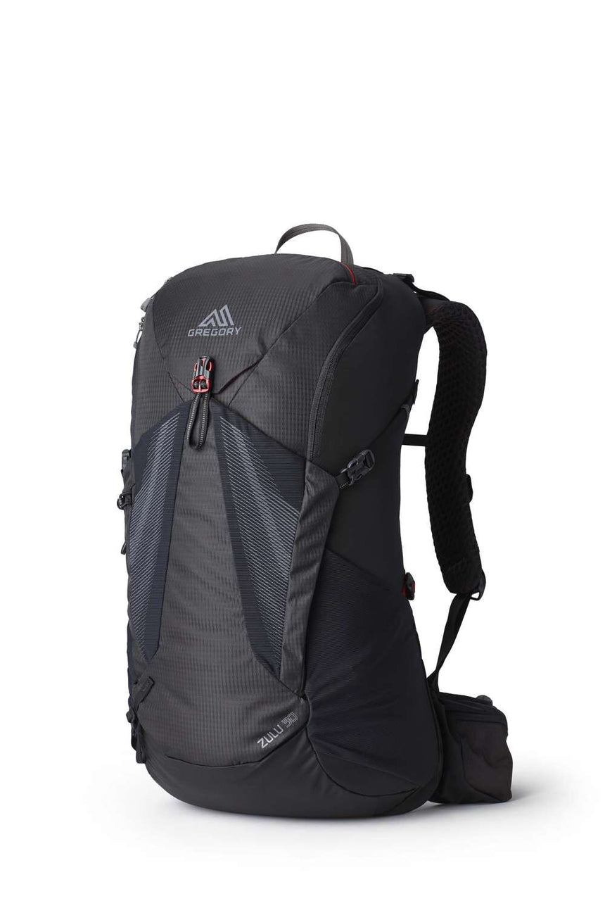 Gregory Zulu 30 Men's Hiking Backpack in Volcanic Black - Front
