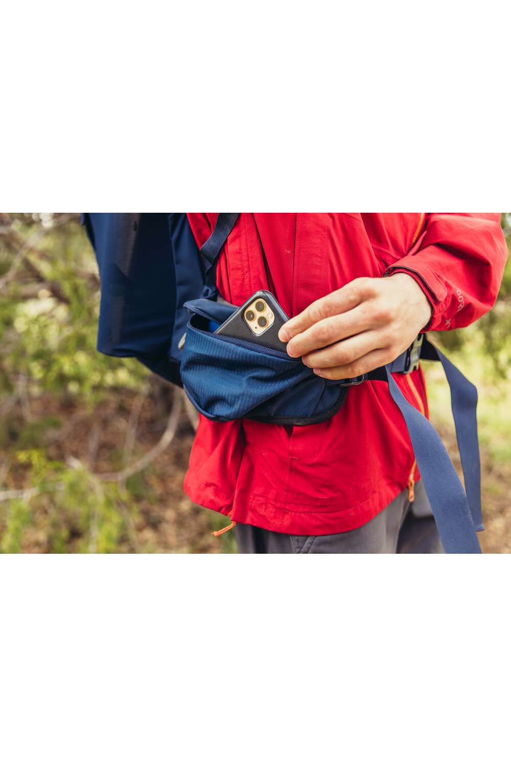 Gregory Zulu 35 Men's Hiking Backpack in Halo Blue - Hipbelt Pocket Access