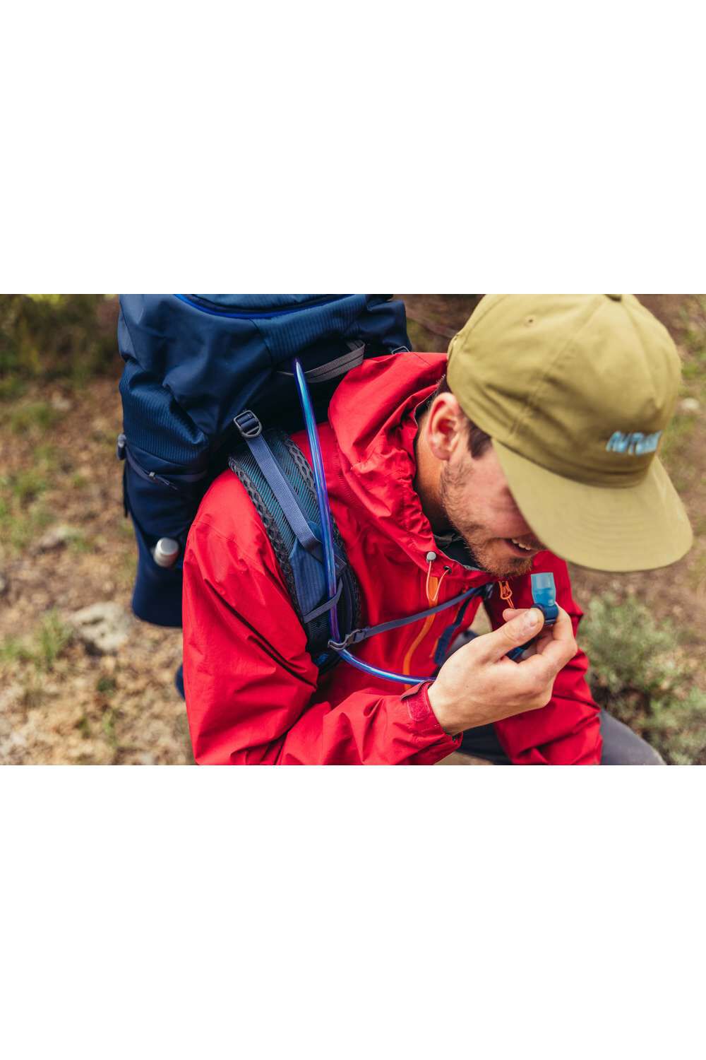 Gregory Zulu 35 Men's Hiking Backpack in Halo Blue - Sternum Strap Whistle