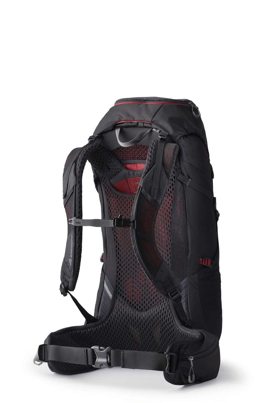 Gregory Zulu 35 Men's Hiking Backpack in Volcanic Black - Back