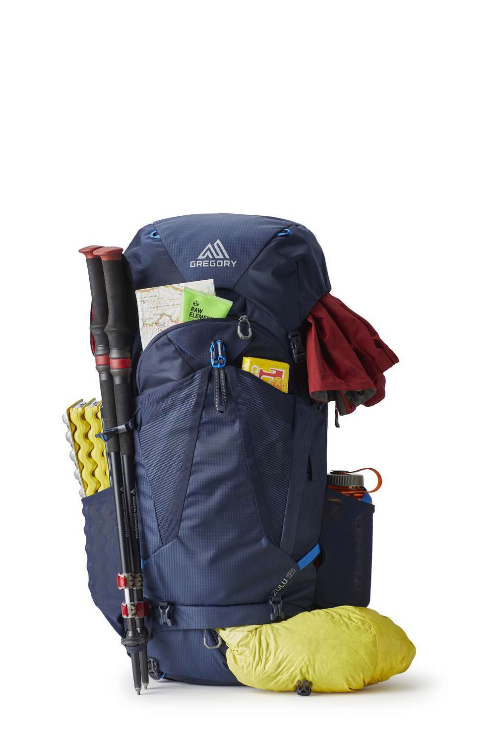 Gregory Zulu 55 Men's Hiking Backpack in Halo Blue - SideWinder Holster Detail