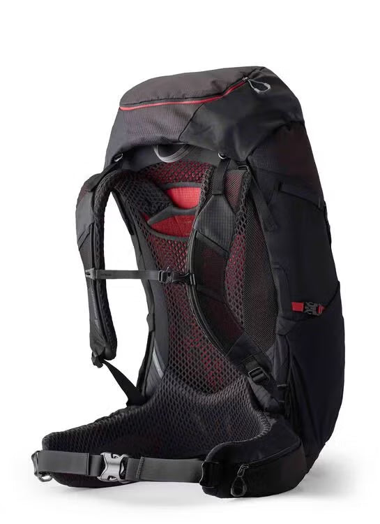 Gregory Zulu 55 Men's Hiking Backpack in Volcanic Black - Back