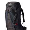 Gregory Zulu 55 Men's Hiking Backpack in Volcanic Black - Front