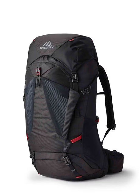 Gregory Zulu 55 Men's Hiking Backpack in Volcanic Black - Front