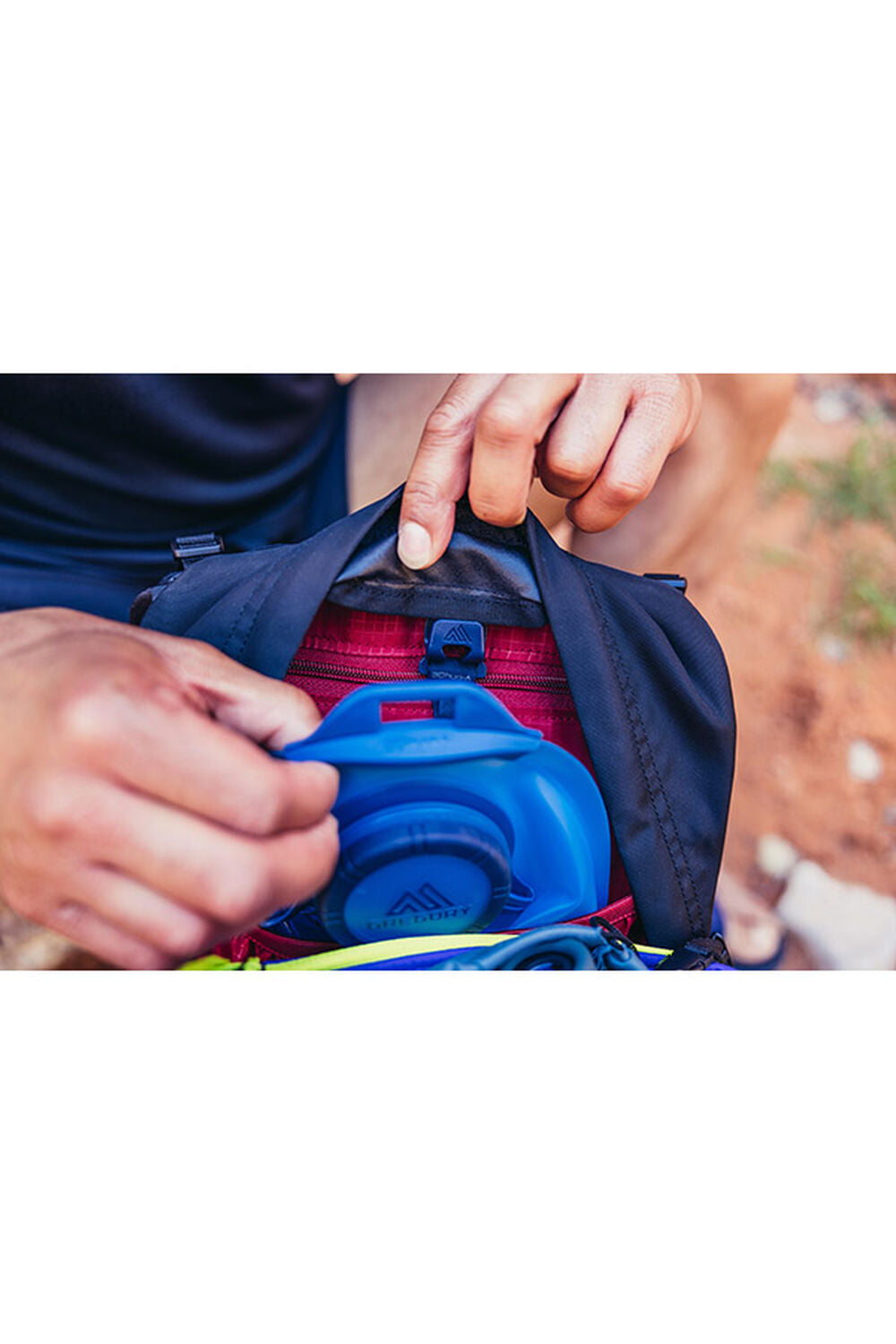Gregory Zulu LT 20 Men's Hiking Backpack in Starlight Blue - Hipbelt Pocket Access