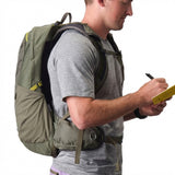 Gregory Zulu LT 24 Men's Hiking Backpack in Forage Green - side view, worn