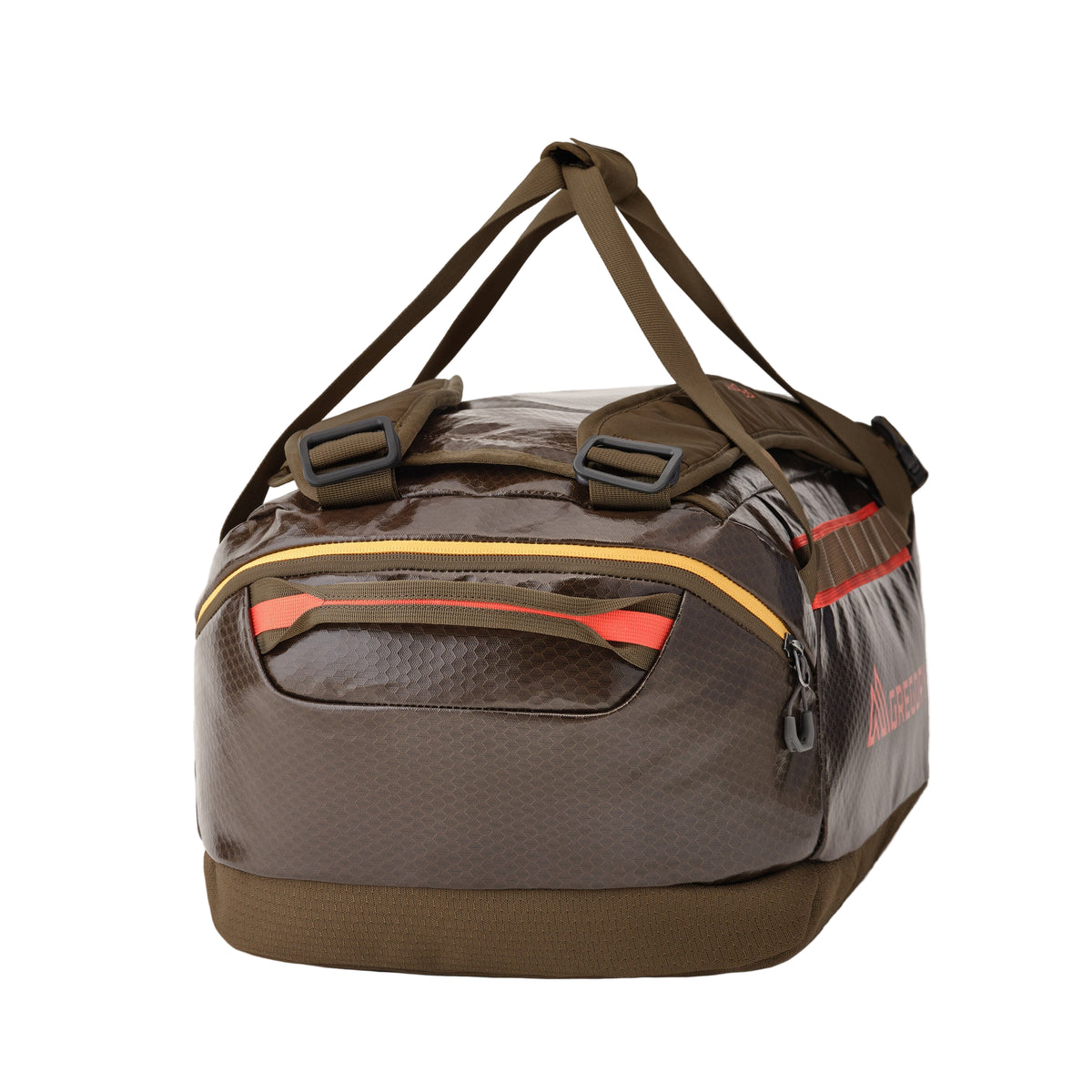 Gregory Alpaca 40L Duffel Bag in Mesa Brown - Side View showing 40L capacity