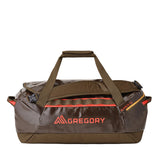 Gregory Alpaca 40L Duffel Bag in Mesa Brown - Straight View with TPU weather-resistant coating
