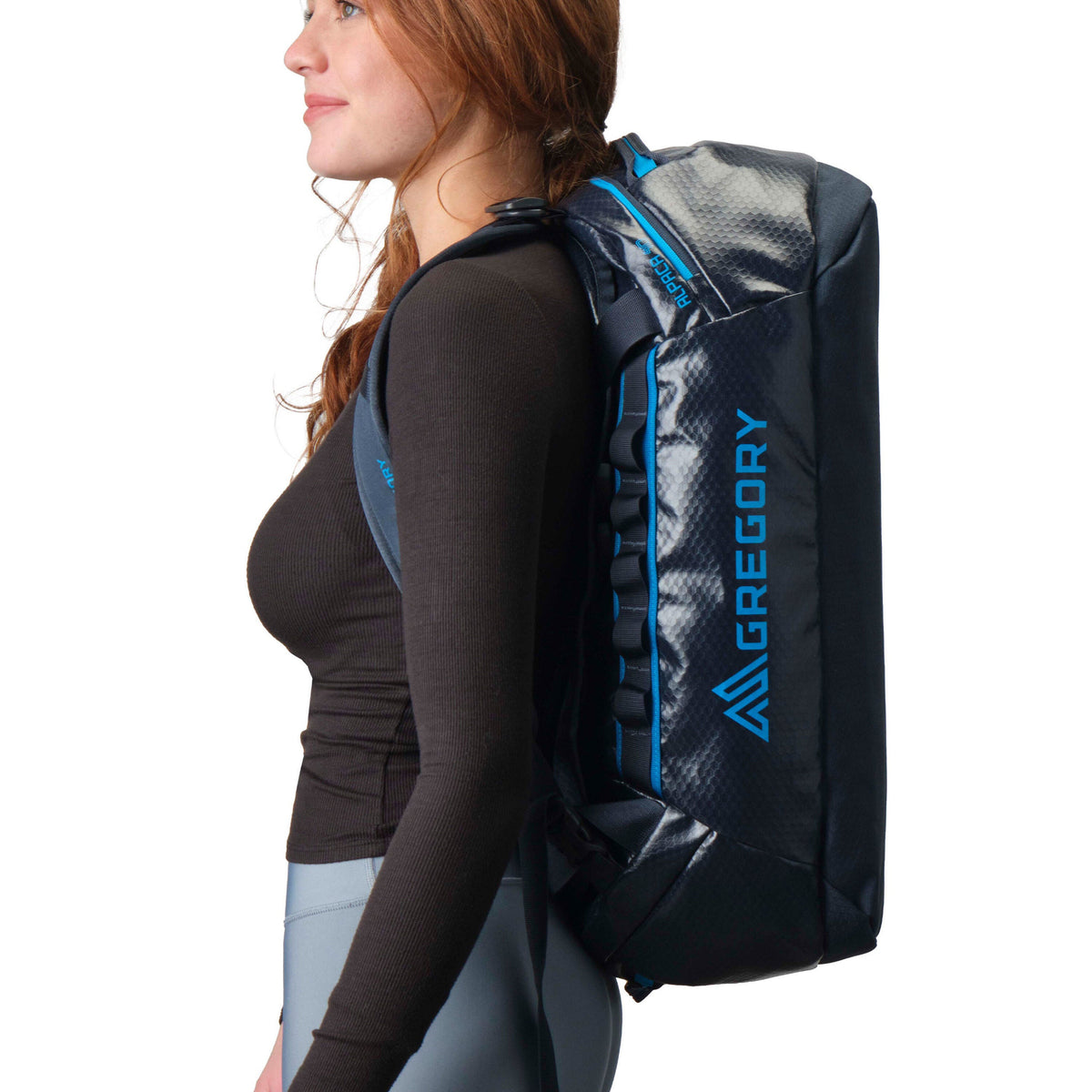 Gregory Alpaca 40L Shoulder Strap Detail - padded comfort for backpack-style carrying