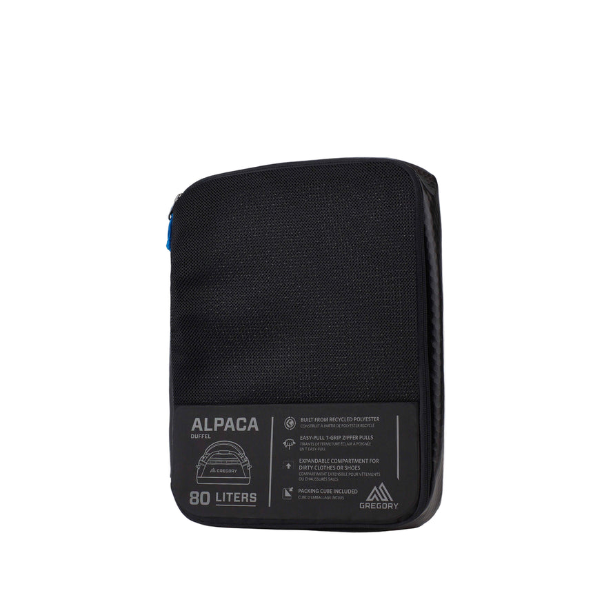Gregory Alpaca 80L Included Packing Cube - packaging doubles as see-through mesh packing cube
