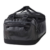 Gregory Alpaca 80L Duffel Bag in Obsidian Black - Side View showing 80L capacity and removable straps