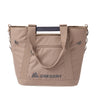 Gregory Alpaca Utility Tote 35L in Mirage Tan - Front View with aluminium handles