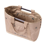 Gregory Alpaca Utility Tote 50L in Mirage Tan - Angled View showing stand-up design