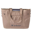 Gregory Alpaca Utility Tote 50L in Mirage Tan - Front View with aluminium handles