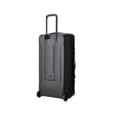 Gregory Alpaca Wheeled Duffel 100L in Obsidian Black - Back View showing weatherproof hybrid construction