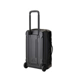 Gregory Alpaca Wheeled Duffel 40L in Obsidian Black - Back View showing weatherproof hybrid construction