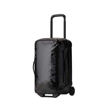 Gregory Alpaca Wheeled Duffel 40L in Obsidian Black - Front View carry-on size with telescoping handle