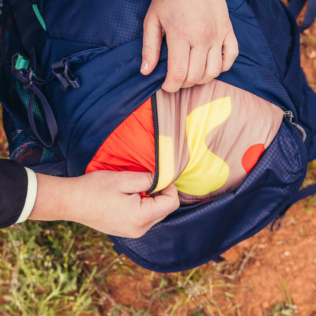 Gregory Amber 44 Inner Zippered Compartment - organised storage for gear separation and accessibility