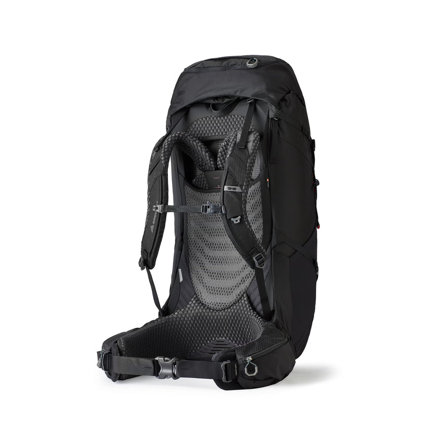 Gregory Baltoro 100 Pro RC 95L in Lava Black - Back View showing perimeter alloy frame and suspension
