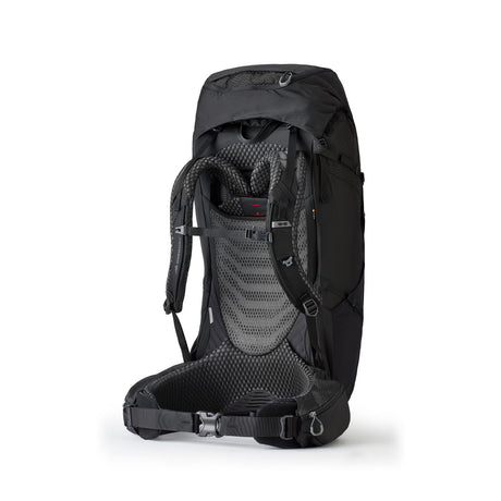 Gregory Baltoro 85 Pro RC 85L in Lava Black - Back View showing AirCushion breathable backpanel and perimeter frame