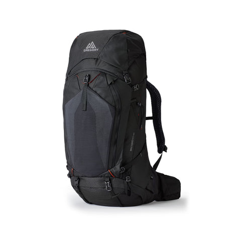 Gregory Baltoro 85 Pro RC 85L in Lava Black - Front View with FreeFloat A3 suspension and U-zip access