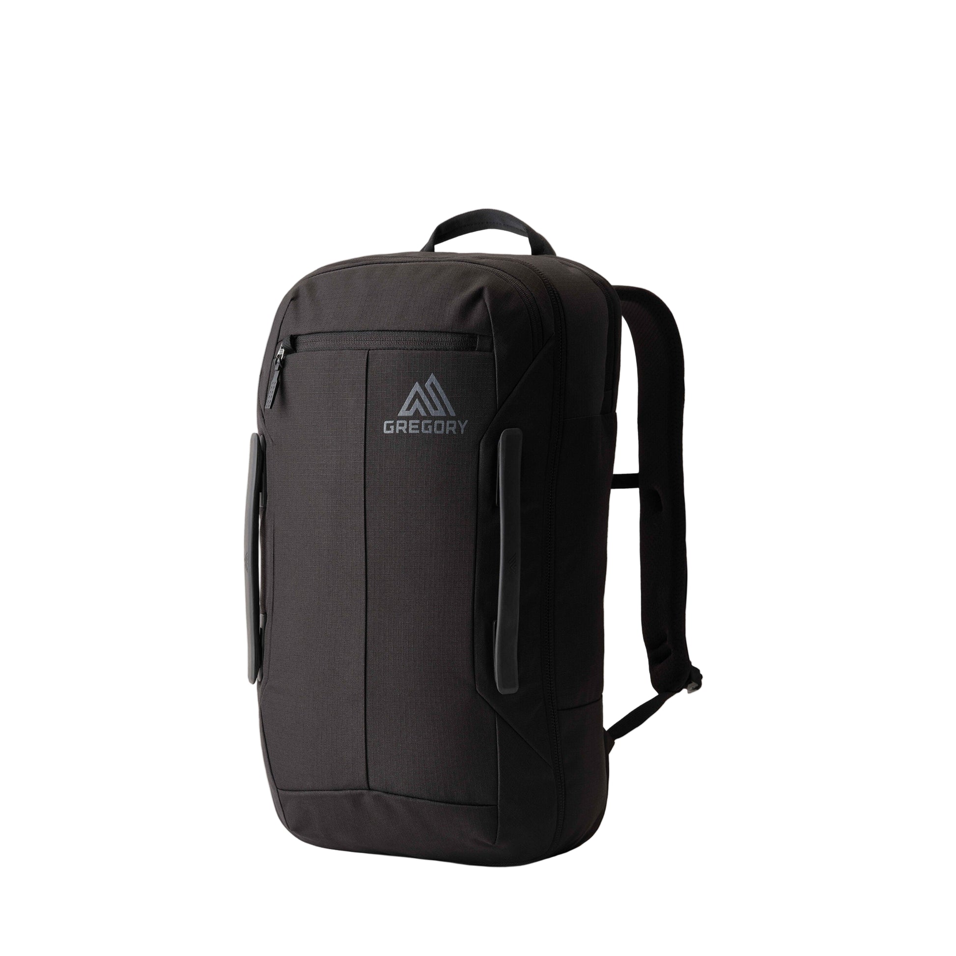 Gregory Border 30L Travel Backpack in Black Lichen - Front View with AirCushion mesh backpanel