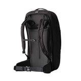 Gregory Border 50 + 15 Travel System in Black Lichen - Back View showing AirCushion mesh (90% air)