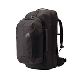 Gregory Border 50 + 15 Travel System in Black Lichen - Front View with 65L total capacity