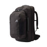 Gregory Border 50 + 15 Travel System in Black Lichen - Front View with 65L total capacity
