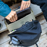 Gregory Border 50 + 15 Padded Laptop Sleeve - gusseted opening for easy access in daypack