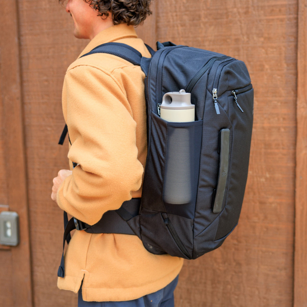 Gregory Border Carry-On 40L Side Stretch Mesh Water Bottle Pocket - easy access for hydration on the go