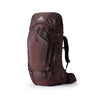 Gregory Deva 70 RC 70L Women's Backpack in Fog Grey - Front View with FreeFloat A3 suspension and U-zip access