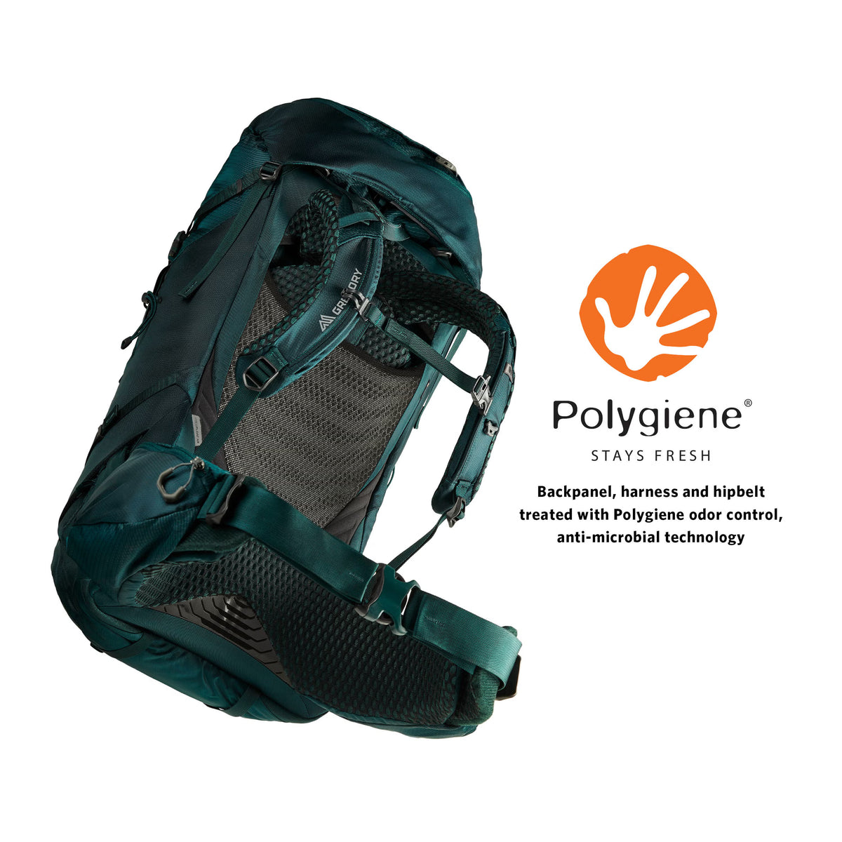 Gregory Deva 70 RC Polygiene Stays Fresh Technology - odour control for extended trips