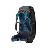 Gregory Focal 48 RC Men's Backpacking Pack in Ozone Black - Back View showing FreeFloat suspension