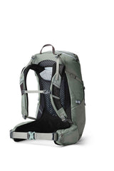 Gregory Jade 28L Women's Backpack in Artichoke Green - Front View with adjustable torso system